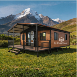 20ft Expandable Container — Two-Bedroom Modular Home with Pitched Roof